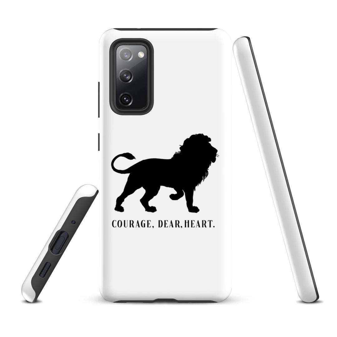 Christian Phone Case Courage Dear Heart White for Samsung® Samsung® Phone Cases   