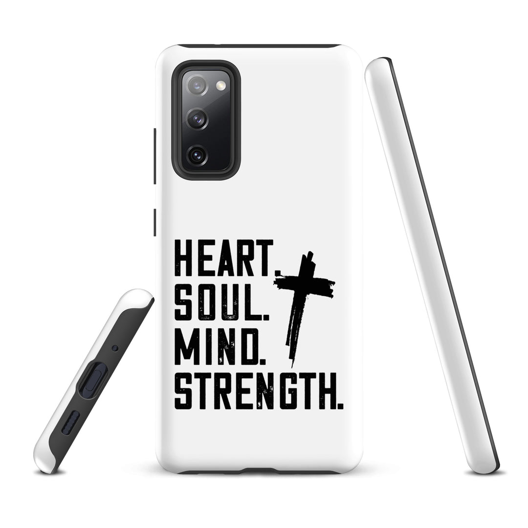 Christian Phone Case Heart Soul Mind Strength White for Samsung® Samsung® Phone Cases   