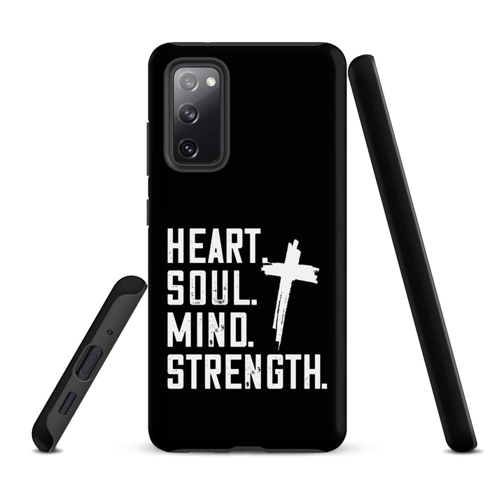 Christian Phone Case Heart Soul Mind Strength Black  for Samsung® Samsung® Phone Cases   