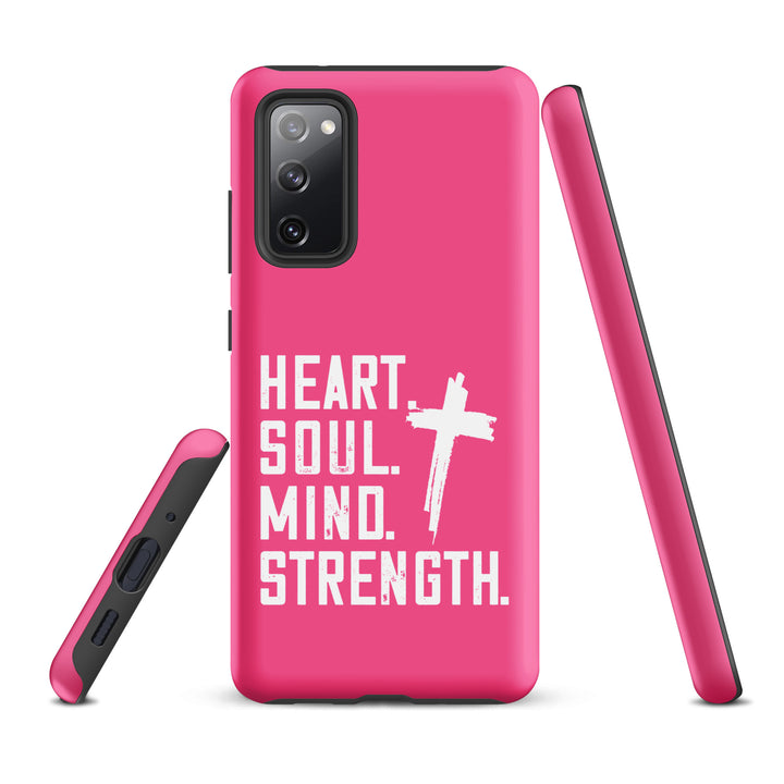 Christian Phone Case Heart Soul Mind Strength Pink for Samsung® Samsung® Phone Cases   