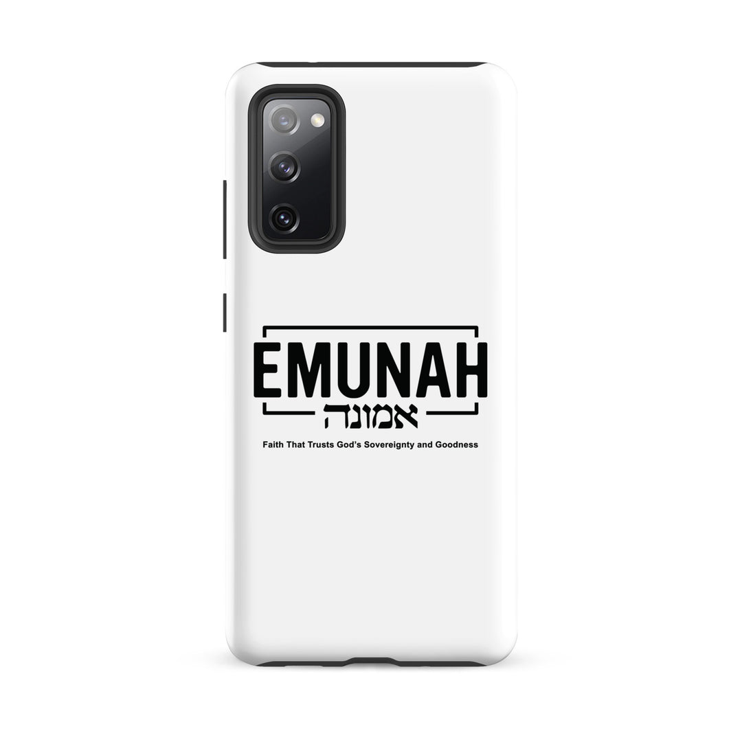 Christian Phone Case Emunah Faith That Trusts White for Samsung® Samsung® Phone Cases Matte Samsung Galaxy S20 FE 