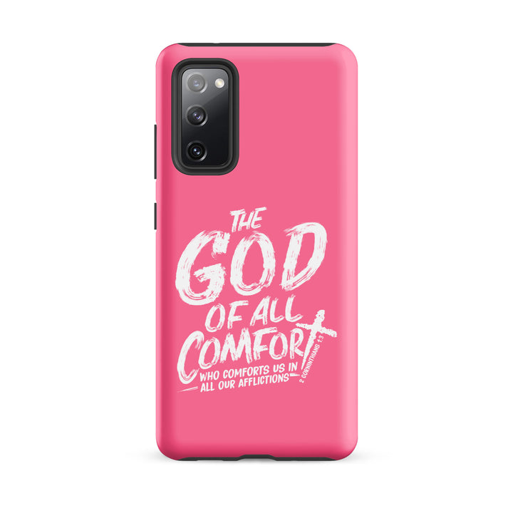 Christian Phone Case God of All Comfort Pink for Samsung® Samsung® Phone Cases Matte Samsung Galaxy S20 FE 