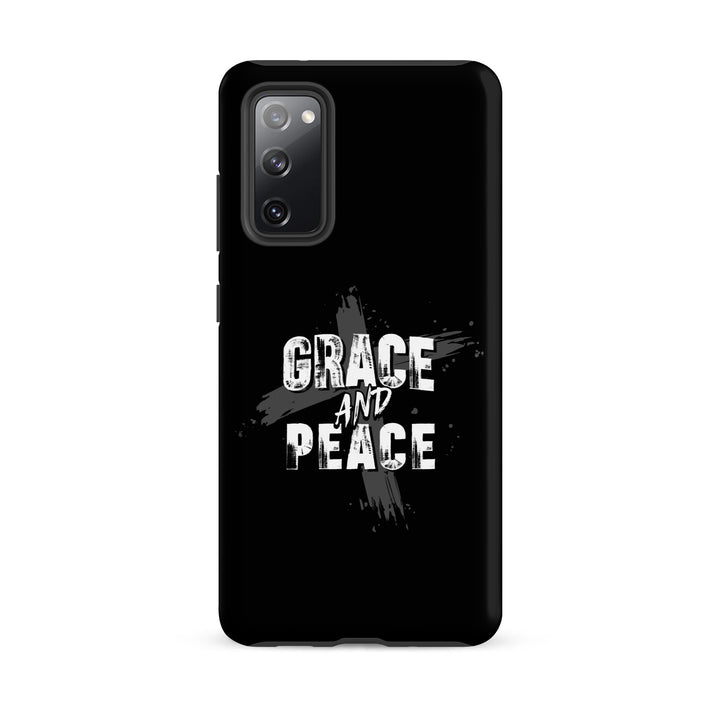 Christian Phone Case Grace and Peace Cross Black for Samsung® Samsung® Phone Cases Matte Samsung Galaxy S20 FE 