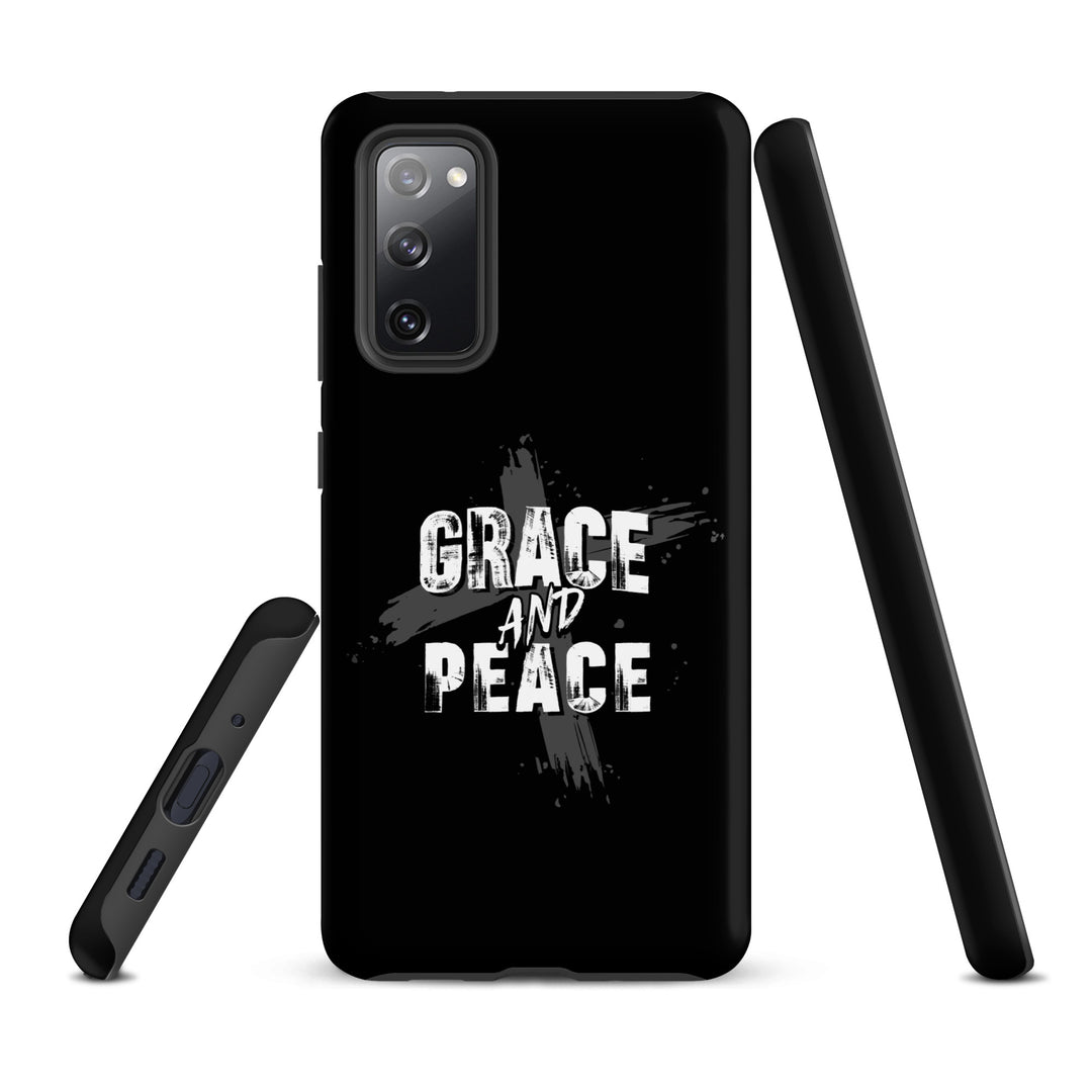 Christian Phone Case Grace and Peace Cross Black for Samsung® Samsung® Phone Cases   