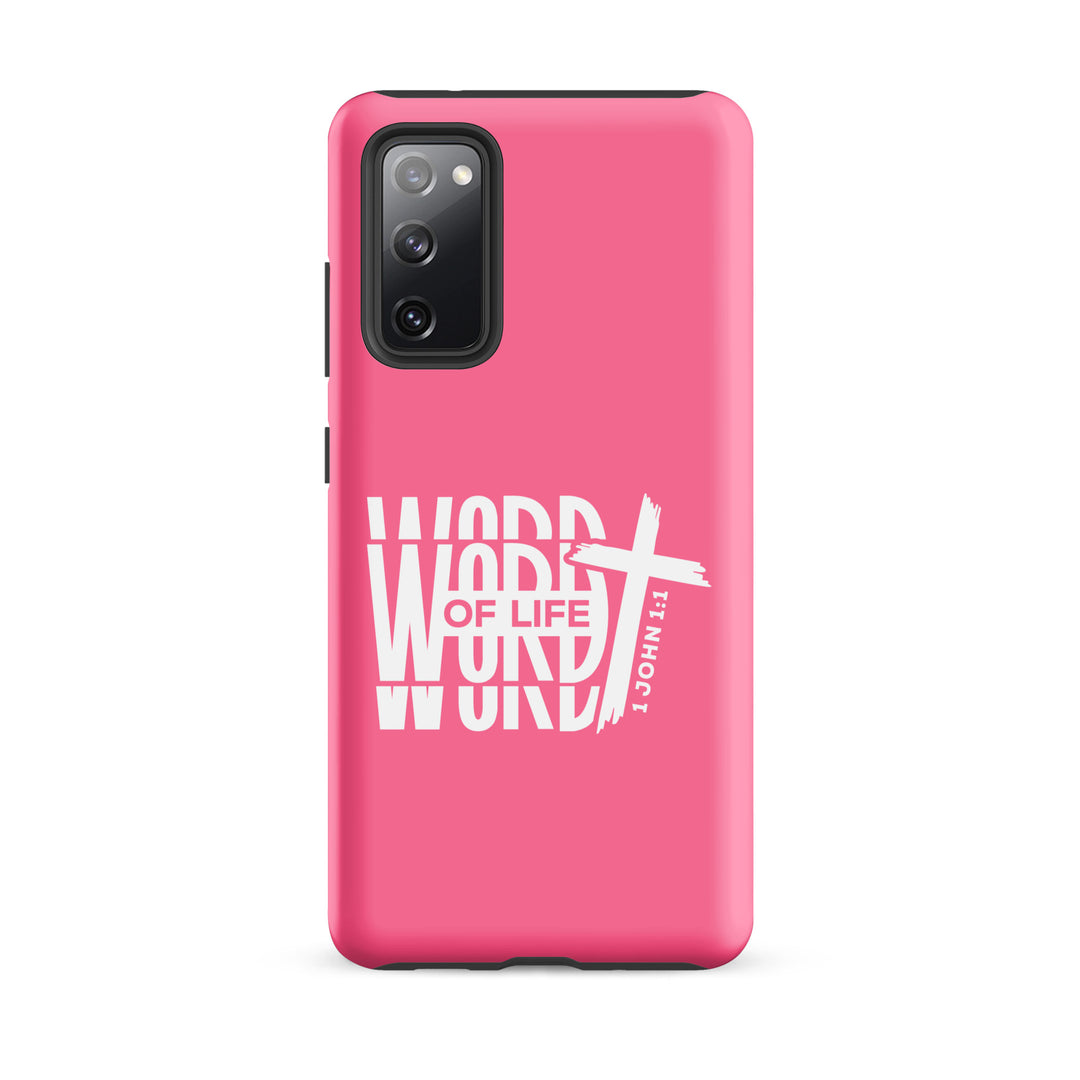 Christian Phone Case Word of Life Cross Pink for Samsung® Samsung® Phone Cases Matte Samsung Galaxy S20 FE 