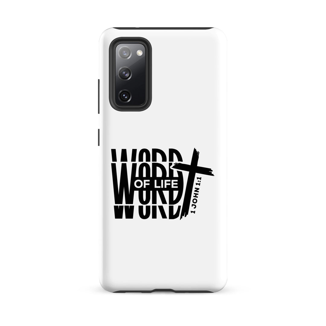 Christian Phone Case Word of Life Cross White for Samsung® Samsung® Phone Cases Matte Samsung Galaxy S20 FE 