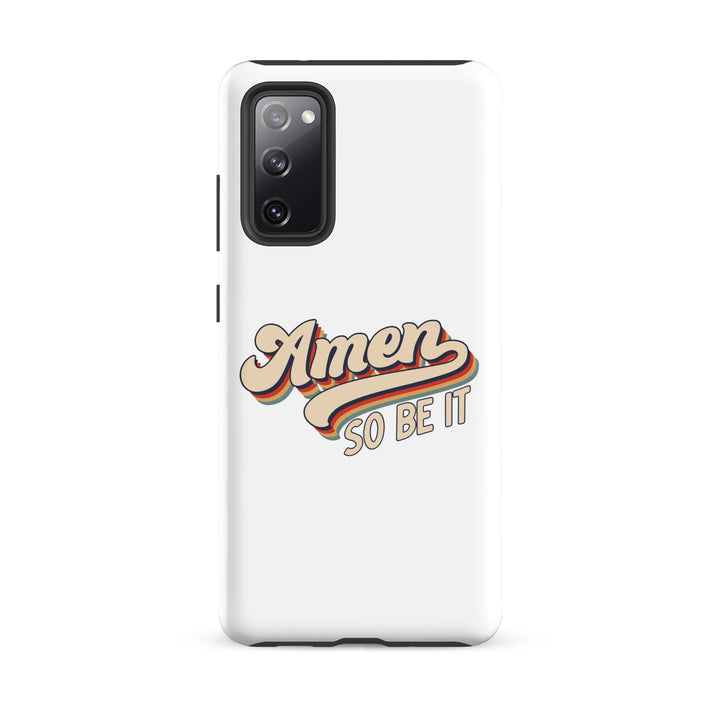 Christian Phone Case Amen So Be It White for Samsung® Samsung® Phone Cases Matte Samsung Galaxy S20 FE 