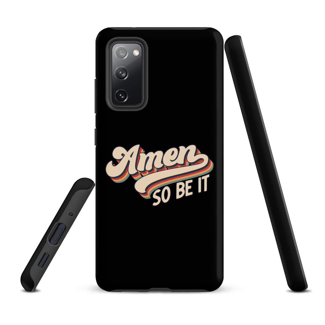 Christian Phone Case Amen So Be It Black for Samsung® Samsung® Phone Cases   