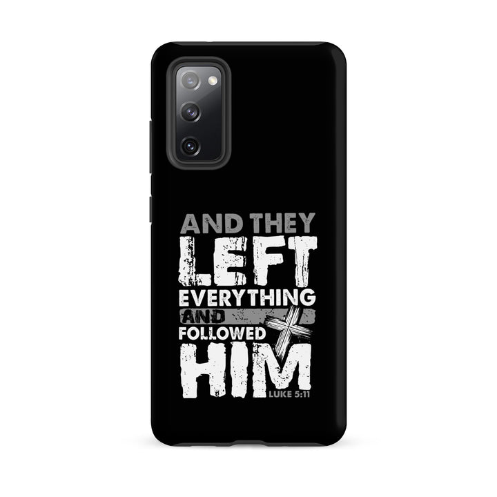 Christian Phone Case Left Everything Cross Black for Samsung® Samsung® Phone Cases Matte Samsung Galaxy S20 FE 