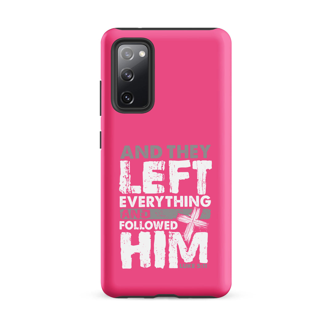 Christian Phone Case Left Everything Cross Pink for Samsung® Samsung® Phone Cases Matte Samsung Galaxy S20 FE 