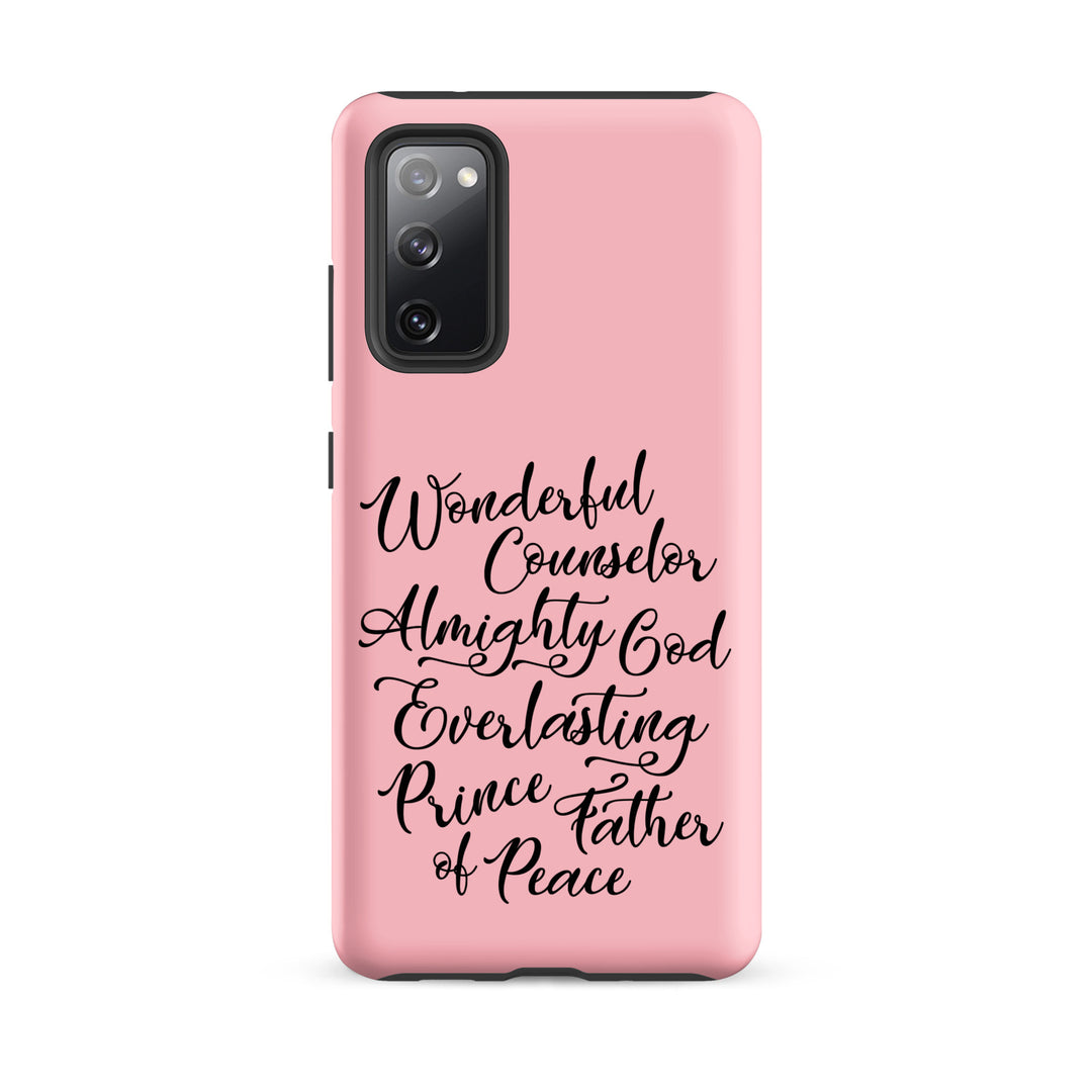 Christian Phone Case Wonderful Counselor Pink for Samsung® Samsung® Phone Cases Matte Samsung Galaxy S20 FE 