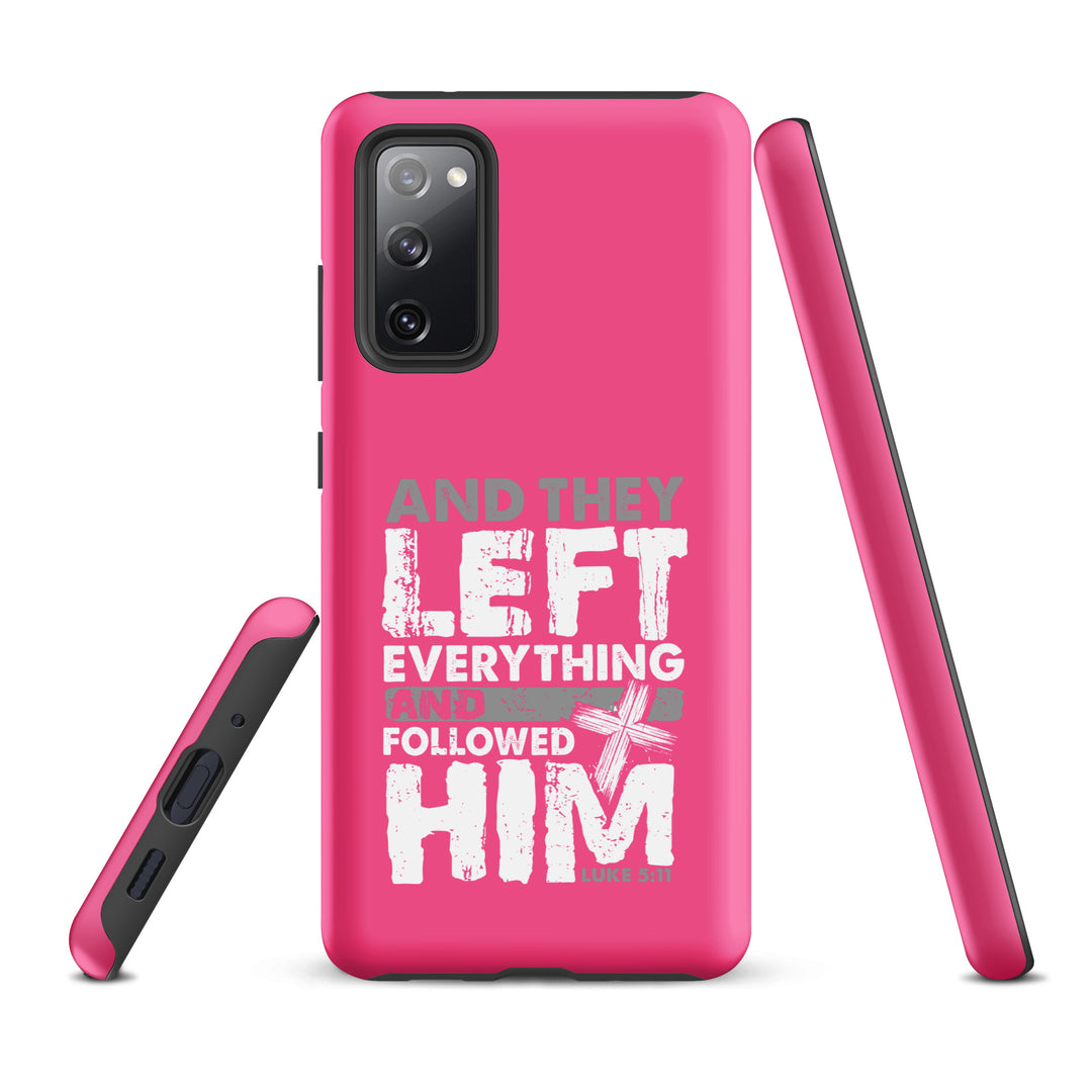 Christian Phone Case Left Everything Cross Pink for Samsung® Samsung® Phone Cases   