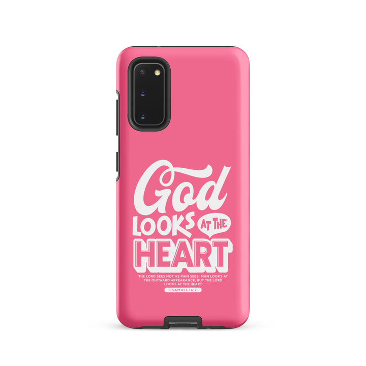 Christian Phone Case God Looks At Heart  for Samsung® Samsung® Phone Cases Matte Samsung Galaxy S20 