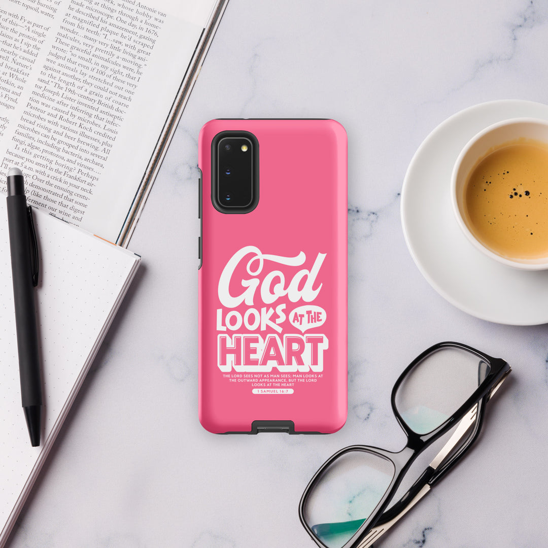 Christian Phone Case God Looks At Heart  for Samsung® Samsung® Phone Cases   