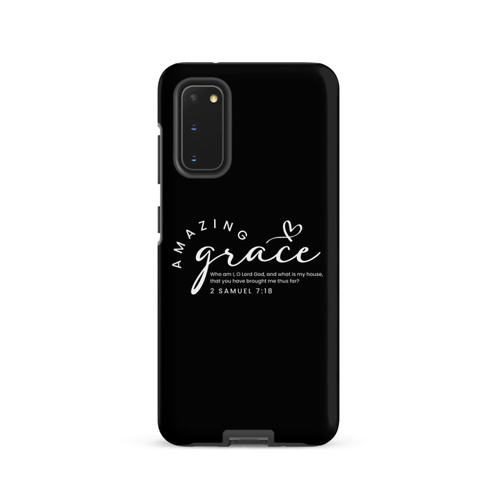 Christian Phone Case Amazing Grace Heart Black for Samsung® Samsung® Phone Cases Matte Samsung Galaxy S20 