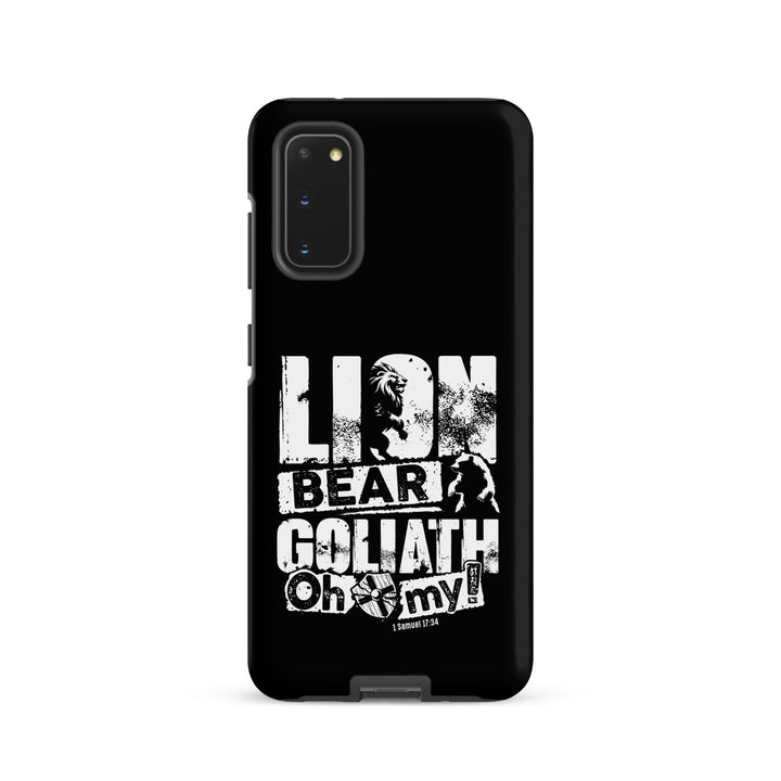 Christian Phone Case Lion Bear Goliath Black for Samsung® Samsung® Phone Cases Matte Samsung Galaxy S20 