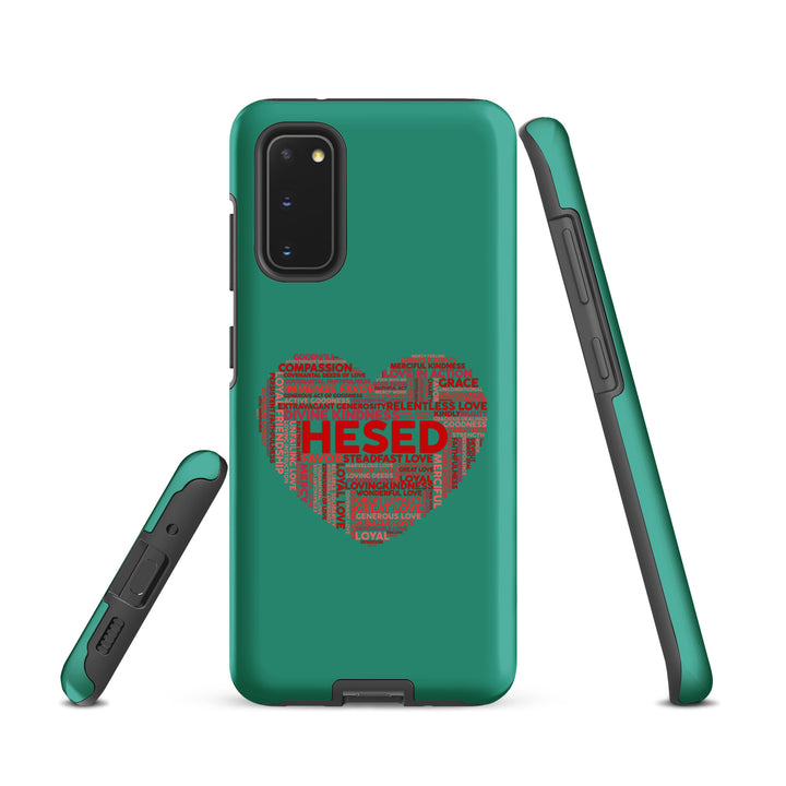 Christian Phone Case Hesed Heart Teal for Samsung® Samsung® Phone Cases   