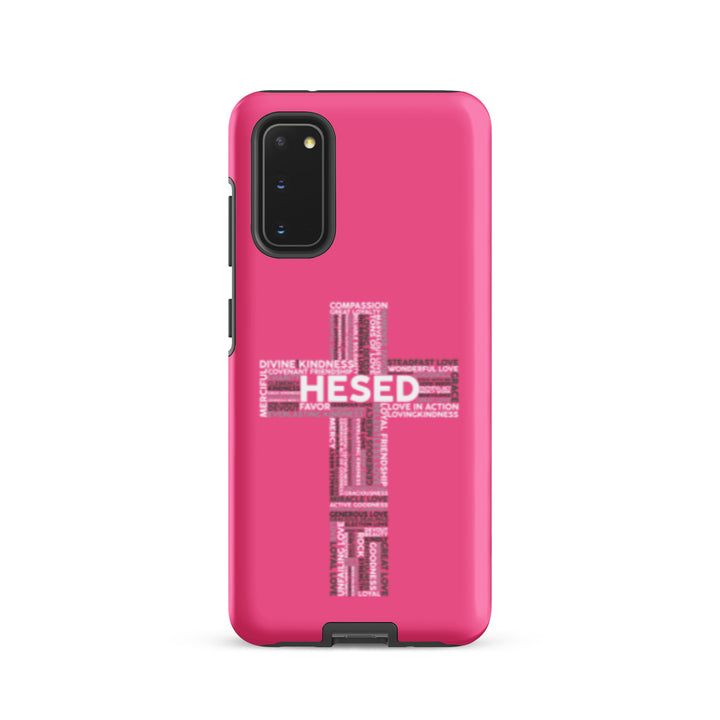 Christian Phone Case Hesed Cross Pink for Samsung® Samsung® Phone Cases Matte Samsung Galaxy S20 