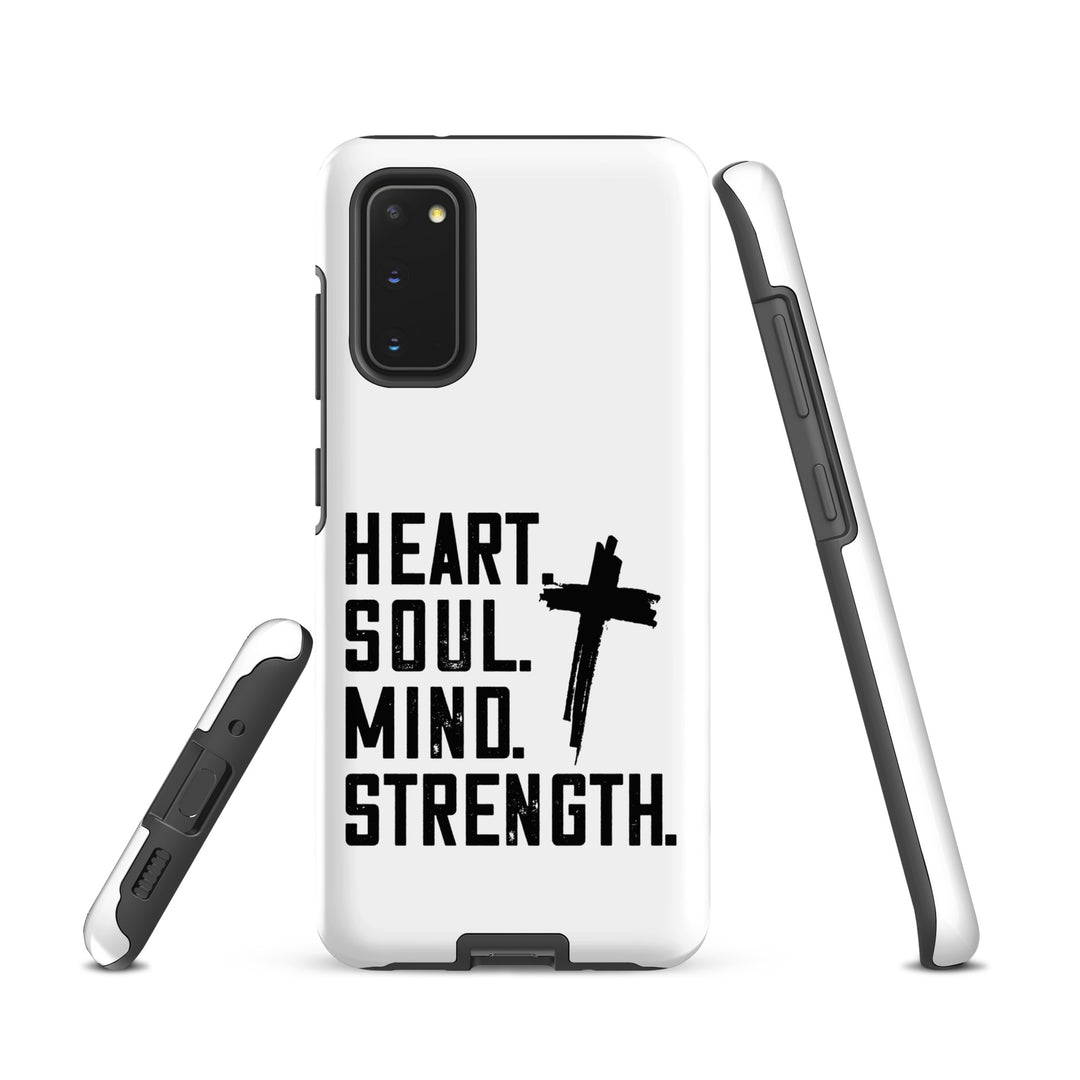 Christian Phone Case Heart Soul Mind Strength White for Samsung® Samsung® Phone Cases   