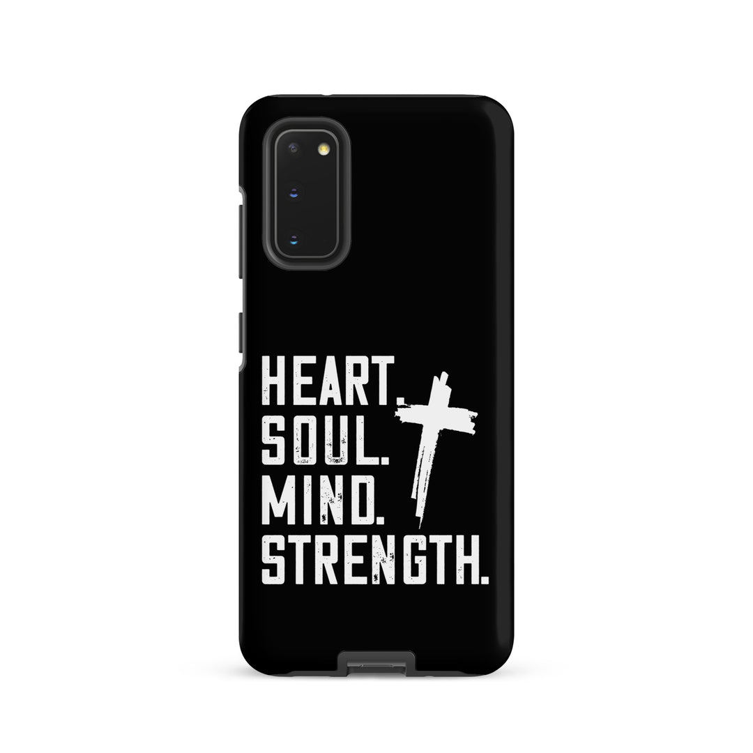 Christian Phone Case Heart Soul Mind Strength Black  for Samsung® Samsung® Phone Cases Matte Samsung Galaxy S20 