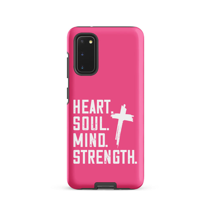 Christian Phone Case Heart Soul Mind Strength Pink for Samsung® Samsung® Phone Cases Matte Samsung Galaxy S20 