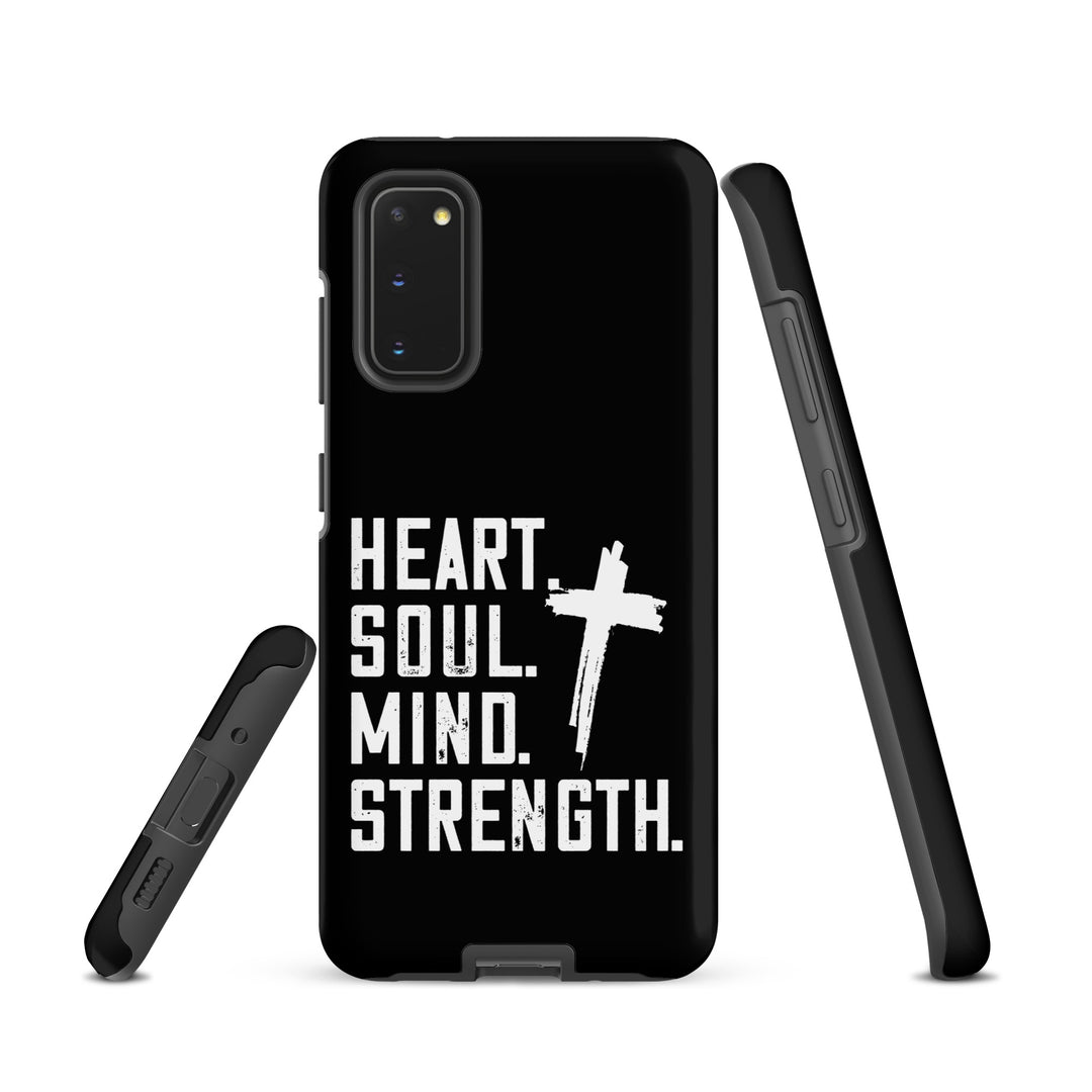 Christian Phone Case Heart Soul Mind Strength Black  for Samsung® Samsung® Phone Cases   