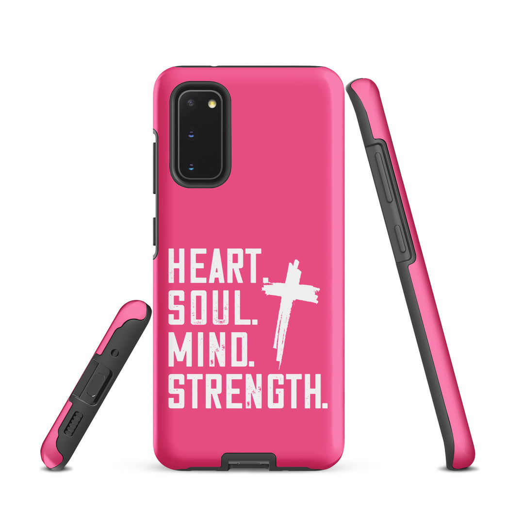 Christian Phone Case Heart Soul Mind Strength Pink for Samsung® Samsung® Phone Cases   