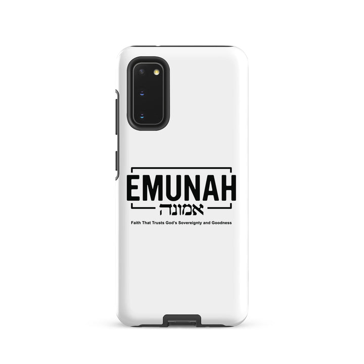 Christian Phone Case Emunah Faith That Trusts White for Samsung® Samsung® Phone Cases Matte Samsung Galaxy S20 