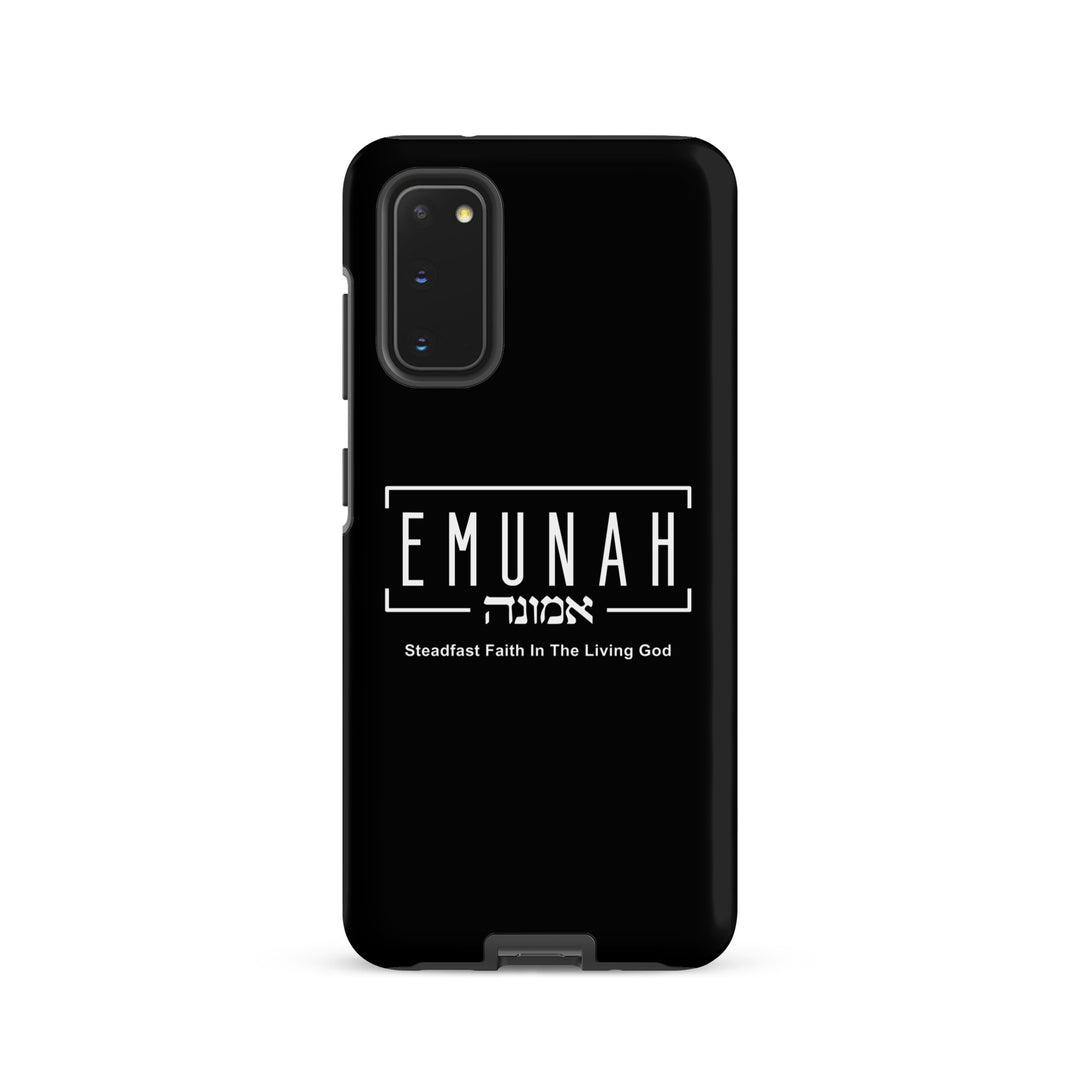 Christian Phone Case Emunah Steadfast Faith Black for Samsung® Samsung® Phone Cases Matte Samsung Galaxy S20 