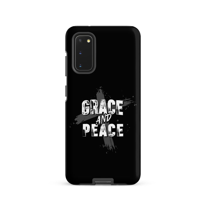 Christian Phone Case Grace and Peace Cross Black for Samsung® Samsung® Phone Cases Matte Samsung Galaxy S20 