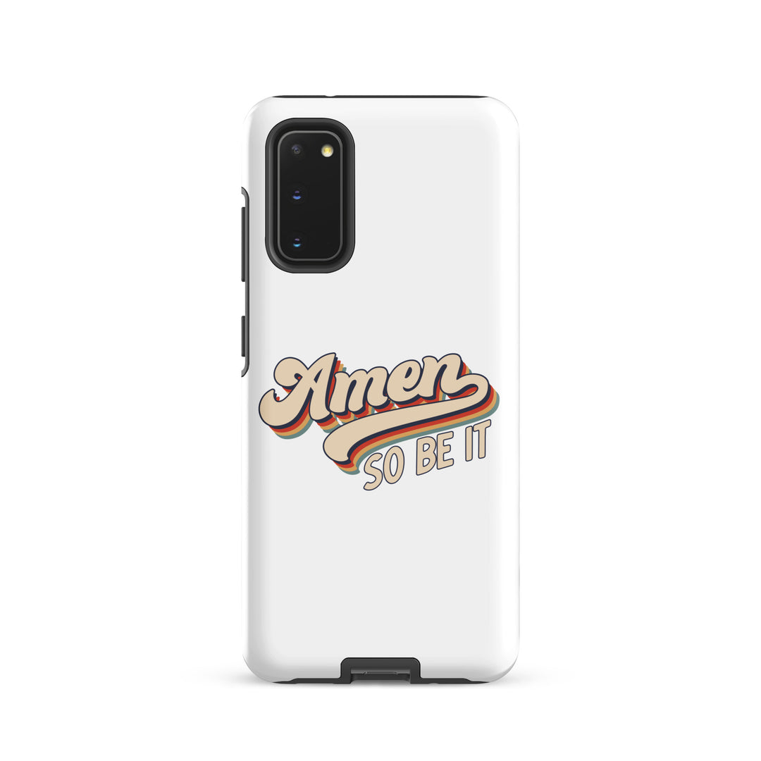 Christian Phone Case Amen So Be It White for Samsung® Samsung® Phone Cases Matte Samsung Galaxy S20 