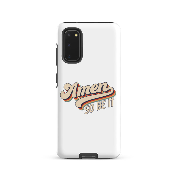 Christian Phone Case Amen So Be It White for Samsung® Samsung® Phone Cases Matte Samsung Galaxy S20 