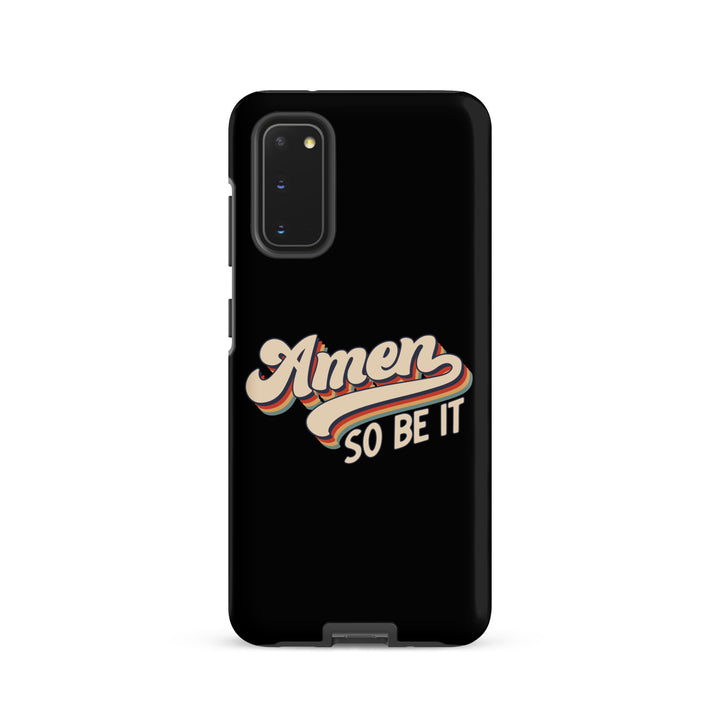 Christian Phone Case Amen So Be It Black for Samsung® Samsung® Phone Cases Matte Samsung Galaxy S20 