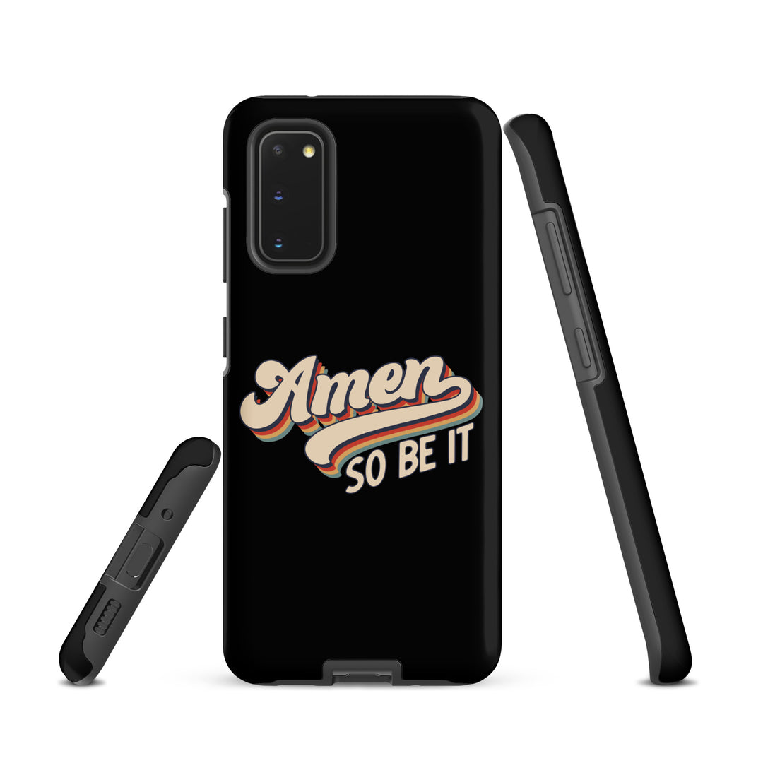 Christian Phone Case Amen So Be It Black for Samsung® Samsung® Phone Cases   