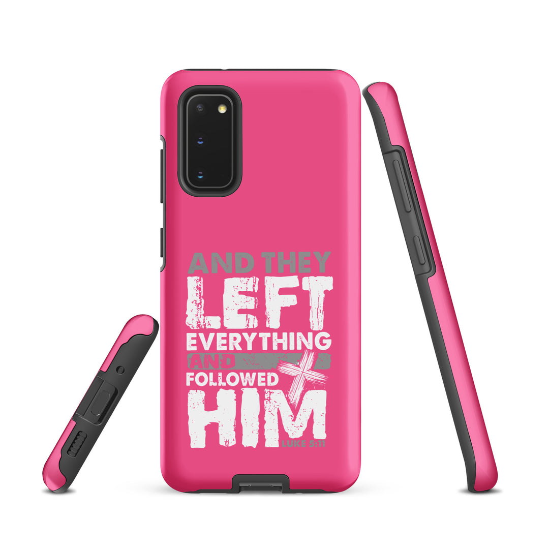 Christian Phone Case Left Everything Cross Pink for Samsung® Samsung® Phone Cases   