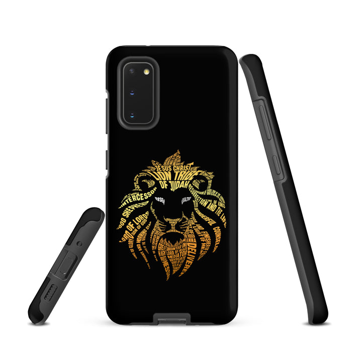 Christian Phone Case Lion Word Cloud Black for Samsung® Samsung® Phone Cases   