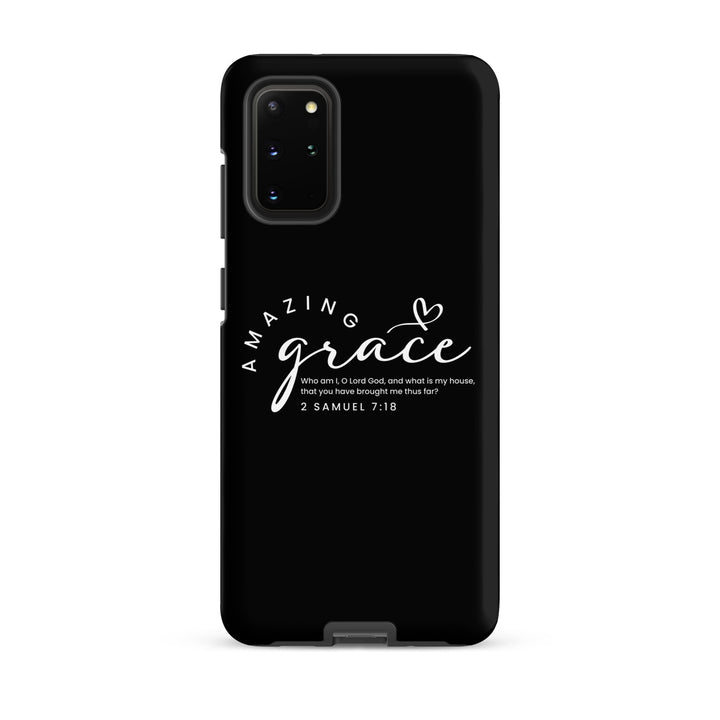 Christian Phone Case Amazing Grace Heart Black for Samsung® Samsung® Phone Cases Matte Samsung Galaxy S20 Plus 