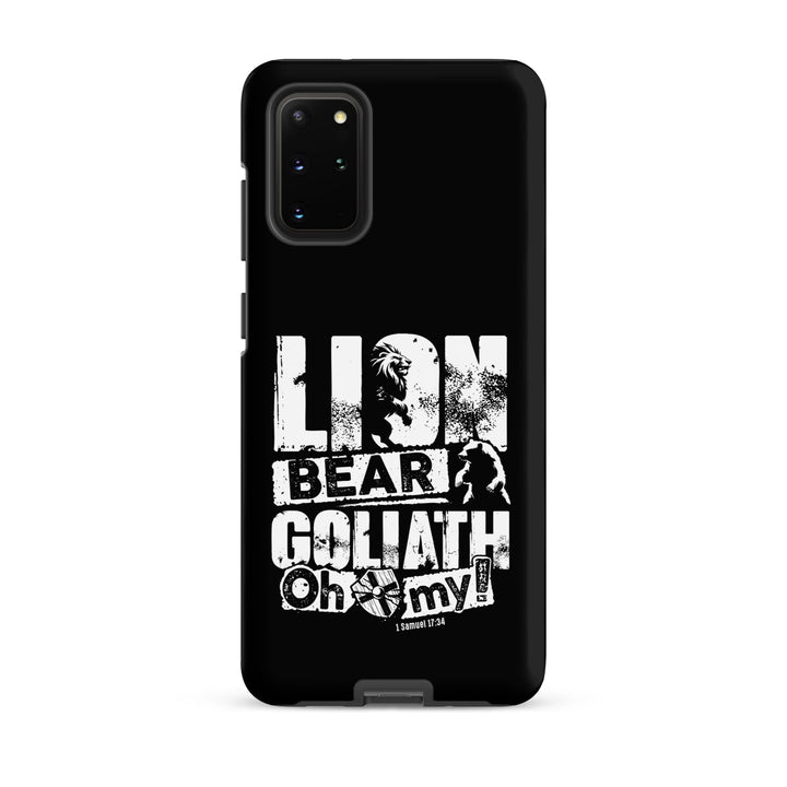 Christian Phone Case Lion Bear Goliath Black for Samsung® Samsung® Phone Cases Matte Samsung Galaxy S20 Plus 