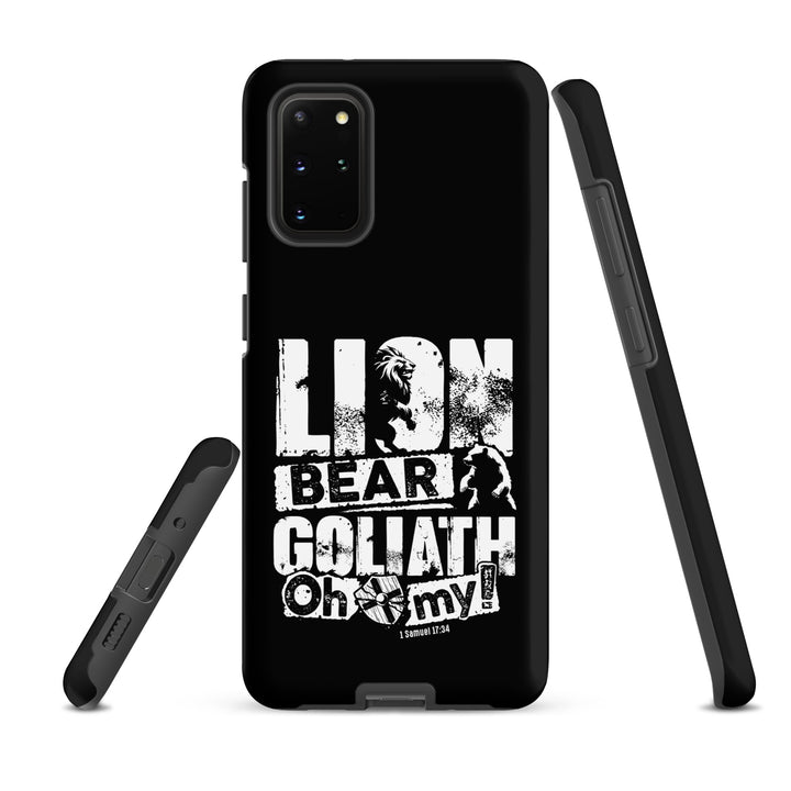 Christian Phone Case Lion Bear Goliath Black for Samsung® Samsung® Phone Cases   