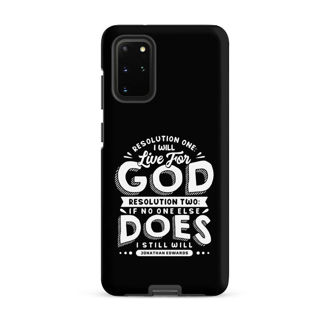 Christian Phone Case Live For God Black for Samsung® Samsung® Phone Cases Matte Samsung Galaxy S20 Plus 