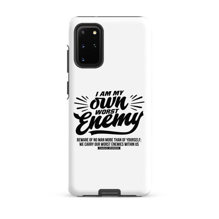 Christian Phone Case Worst Enemy White for Samsung® Samsung® Phone Cases Matte Samsung Galaxy S20 Plus 