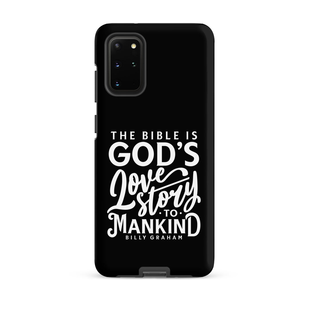 Christian Phone Case God's Love Story Black for Samsung® Samsung® Phone Cases Matte Samsung Galaxy S20 Plus 