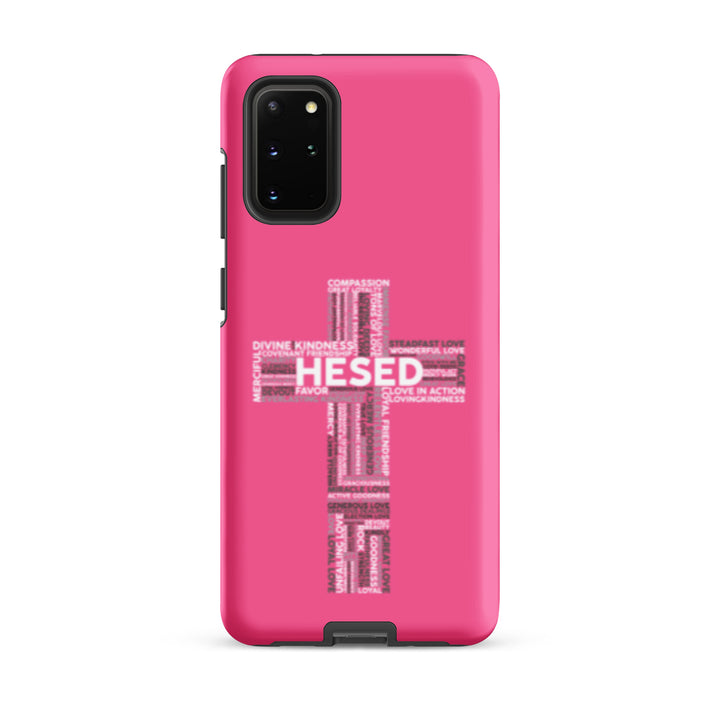 Christian Phone Case Hesed Cross Pink for Samsung® Samsung® Phone Cases Matte Samsung Galaxy S20 Plus 