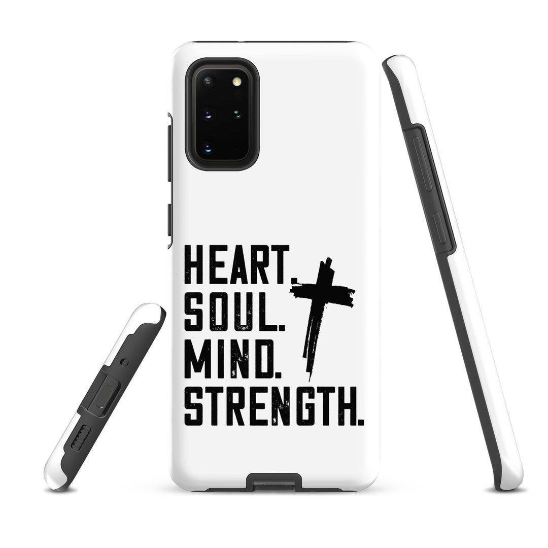 Christian Phone Case Heart Soul Mind Strength White for Samsung® Samsung® Phone Cases   