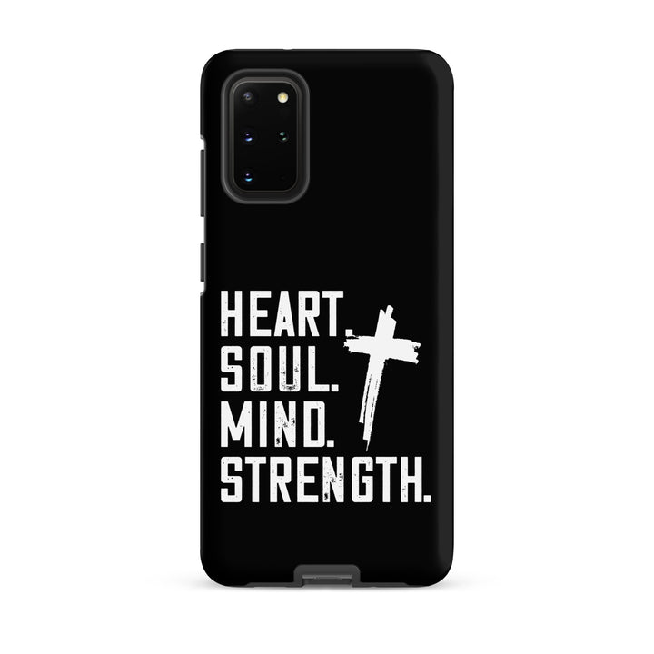 Christian Phone Case Heart Soul Mind Strength Black  for Samsung® Samsung® Phone Cases Matte Samsung Galaxy S20 Plus 