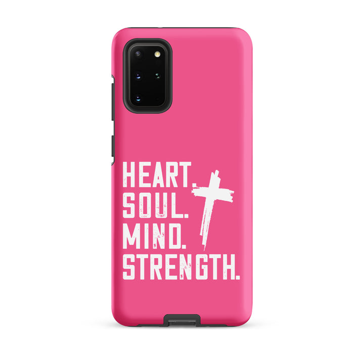 Christian Phone Case Heart Soul Mind Strength Pink for Samsung® Samsung® Phone Cases Matte Samsung Galaxy S20 Plus 