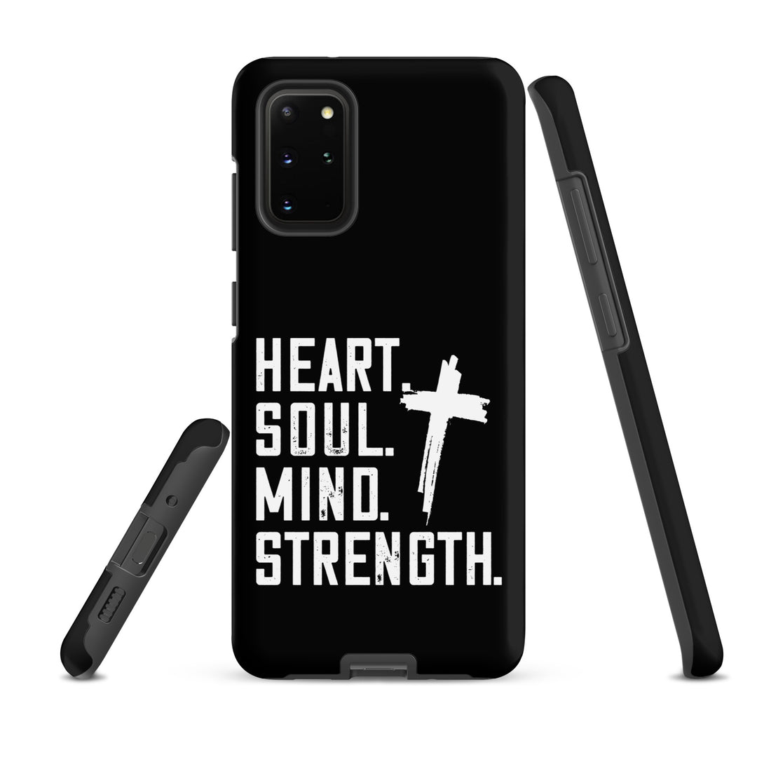 Christian Phone Case Heart Soul Mind Strength Black  for Samsung® Samsung® Phone Cases   