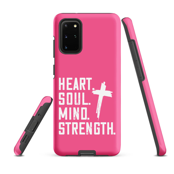 Christian Phone Case Heart Soul Mind Strength Pink for Samsung® Samsung® Phone Cases   