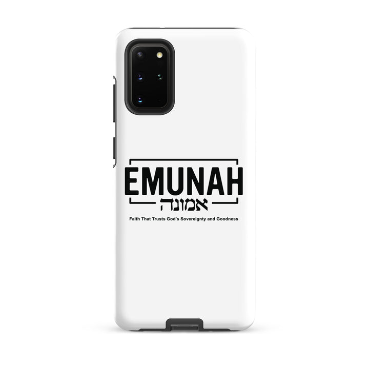 Christian Phone Case Emunah Faith That Trusts White for Samsung® Samsung® Phone Cases Matte Samsung Galaxy S20 Plus 