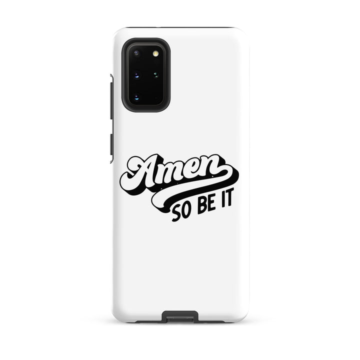 Christian Phone Case Amen So Be It White for Samsung® Samsung® Phone Cases Matte Samsung Galaxy S20 Plus 